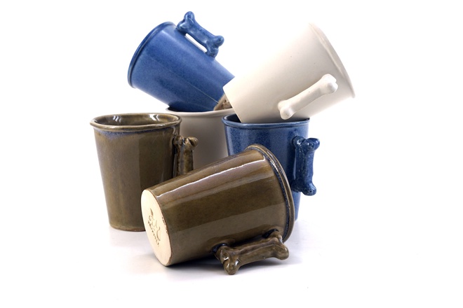 Koffiemok Blijvertje voor de hondenliefhebber in Jeans blauw kleur