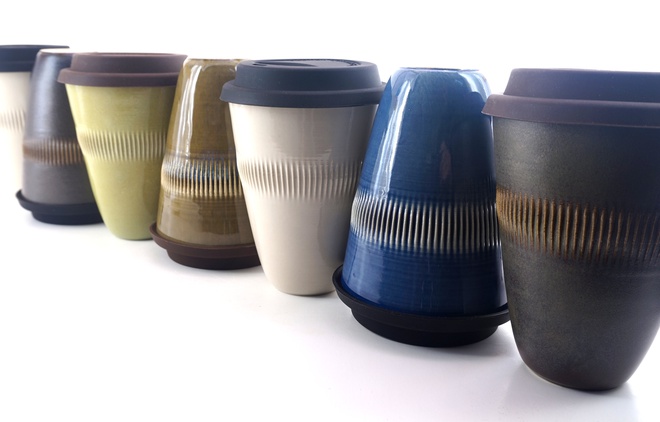 Cup TO-GO in Matcha green glazuur