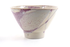 Kom Annabel in wit en rose glazuur