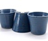 Set 3 kommetjes met kannetje in Jeans Blauw glazuur