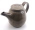 Theepot met transparant glazuur op grijze spikkelklei