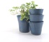 Set 3 kommetjes met kannetje in Jeans Blauw glazuur