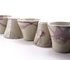 Set van twee kopjes Annabel in wit en rose glazuur