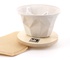 Koffiefilter groot - 2 tot 4 kops -  Winterwit glazuur