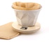Koffiefilter groot - 2 tot 4 kops -  Winterwit glazuur