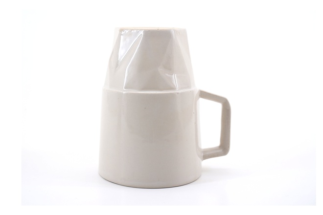 Geomotto beker 30cl Winterwit met oor